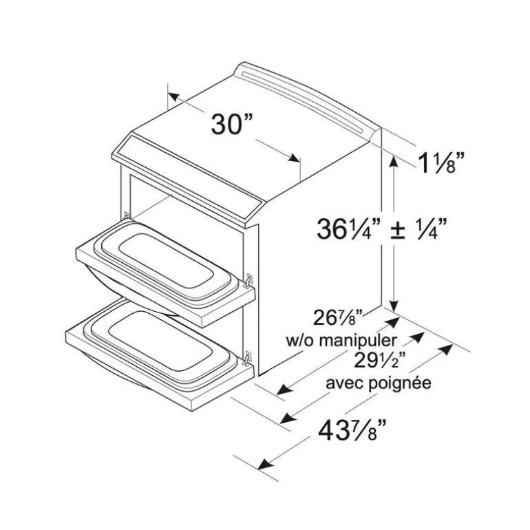 GE Profile 30 In Double Slide-In Range Stainless Steel 30" Electric Glass-Ceramic - PCS980YMFS