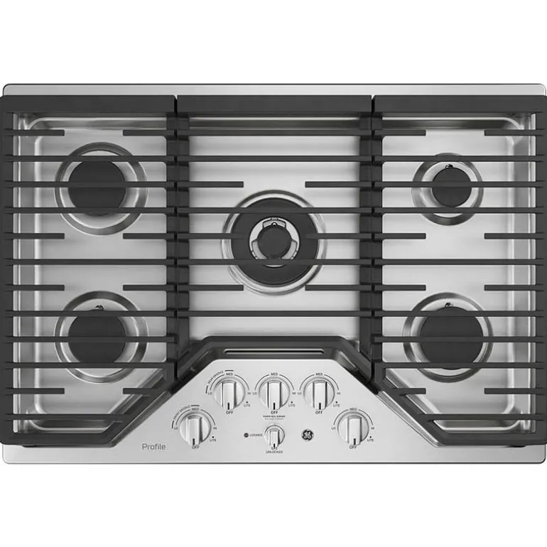 GE Profile Cooktop Gas Stainless Steel 30" Stainless Steel - PGP9030SLSS