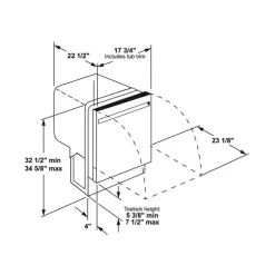 GE Profile Dishwasher Built-In White 18
