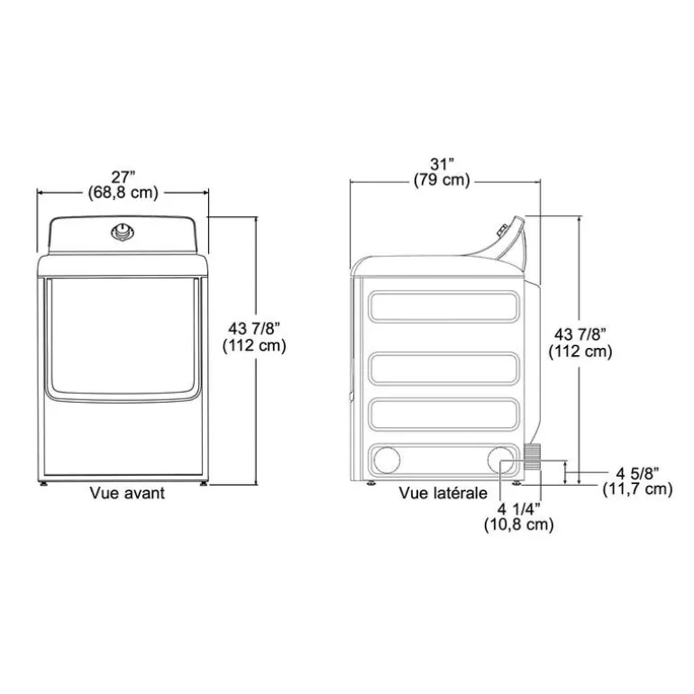 GE Profile Dryer Front-Load White 28" - PTD70EBMTWS