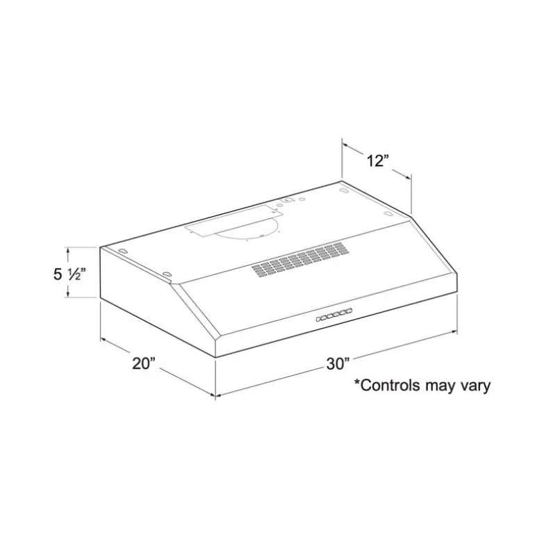 GE Profile Hood Standard Slate 30" , 390 CFM - PVX7300EJESC
