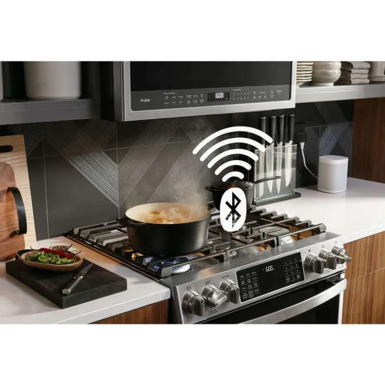 GE Profile Range Stainless Steel 30" Dual Energy Gas - PC2S930YPFS