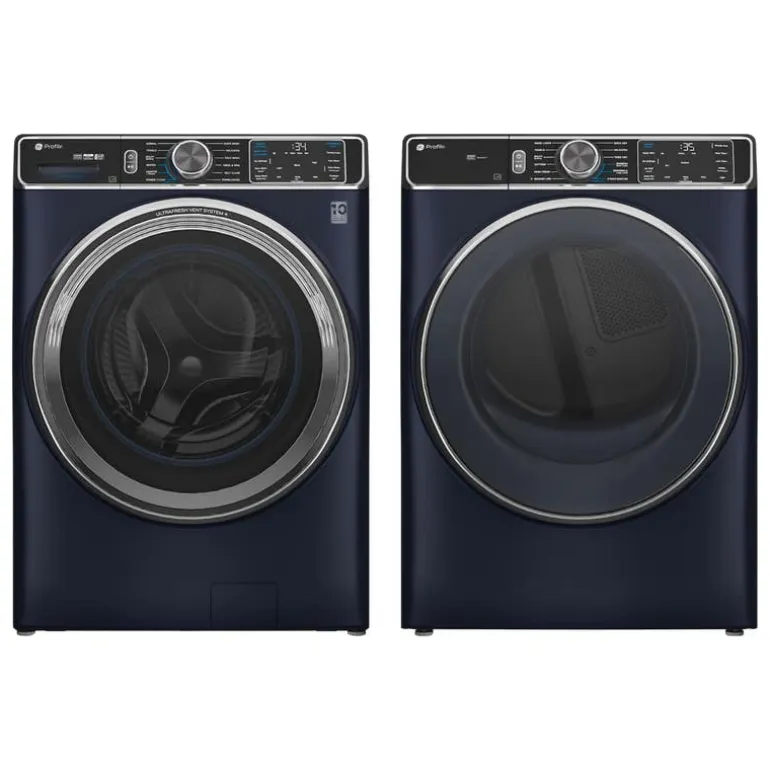 GE Profile Washer & Dryer Kit, Saphire Blue, Front-Load - PFW-PFD87