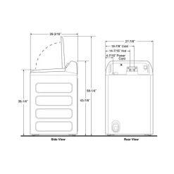 GE Profile Washer Top-Load Grey 28" - PTW700BPTDG
