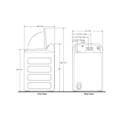 GE Profile Washer Top-Load Sapphire Blue 28