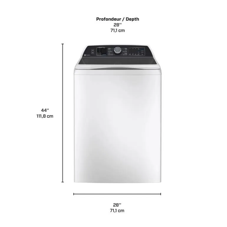 GE Profile Washer Top-Load White 28" - PTW705BSTWS