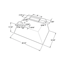 GE Range hood Built-in Stainless Steel 28.25" , 610 CFM - UVC9300SLSS