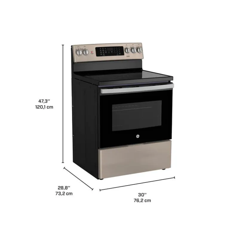 GE Range Slate 30" Electric Glass-Ceramic - JCB840ETES
