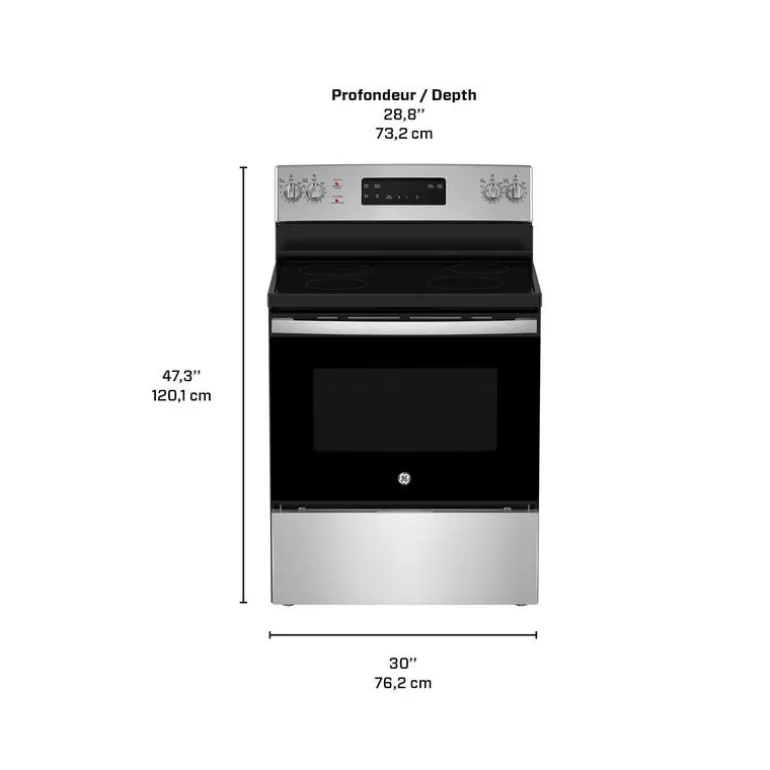 GE Range Stainless Steel 30" Electric Glass-Ceramic - JCB630SVSS