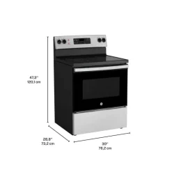 GE Range Stainless Steel 30" Electric Glass-Ceramic - JCBS630SVSS