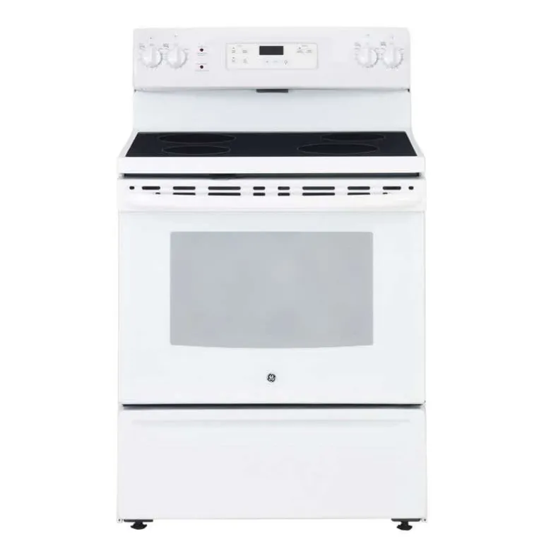 GE Range White 30" Electric Glass-Ceramic - JCBS630DKWW