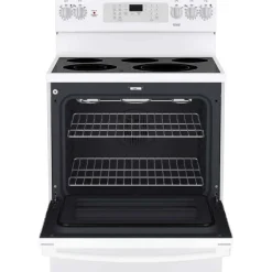 GE Range White 30" Electric Glass-Ceramic - JCB840DVWW