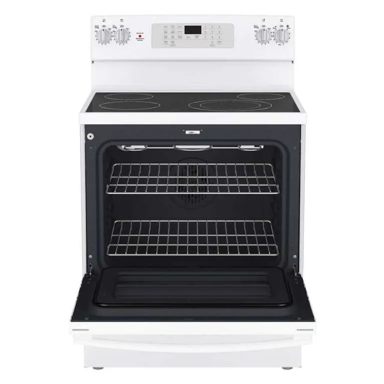 GE Range White 30" Electric Glass-Ceramic - JCB830DVWW