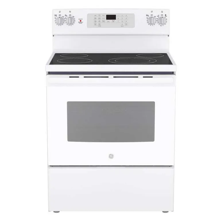 GE Range White 30" Electric Glass-Ceramic - JCB830DVWW