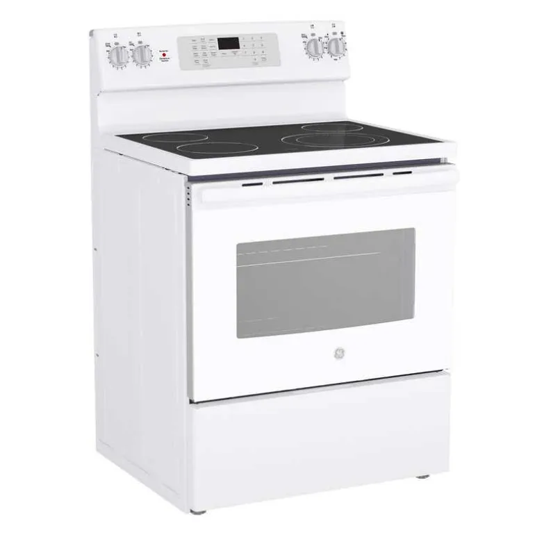 GE Range White 30" Electric Glass-Ceramic - JCB830DVWW