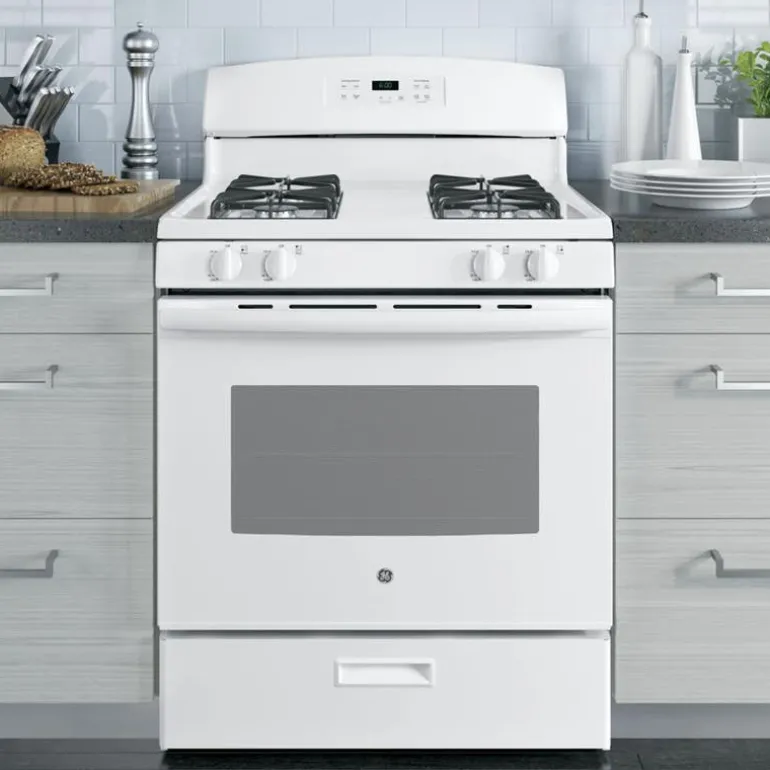 GE Range White 30" Gaz Gas - JCGBS60DEKWW