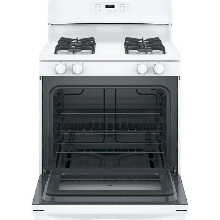 GE Range White 30" Gaz Gas - JCGBS60DEKWW