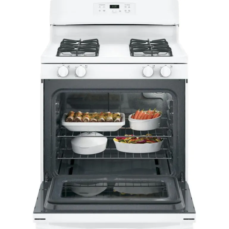 GE Range White 30" Gaz Gas - JCGBS60DEKWW