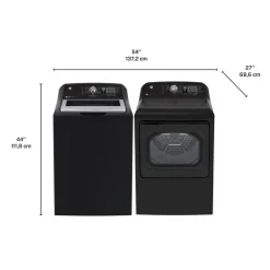 GE Washer & Dryer Kit, Black, Top-Load - GTW-GTD68