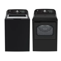 GE Washer & Dryer Kit, Black, Top-Load - GTW-GTD68