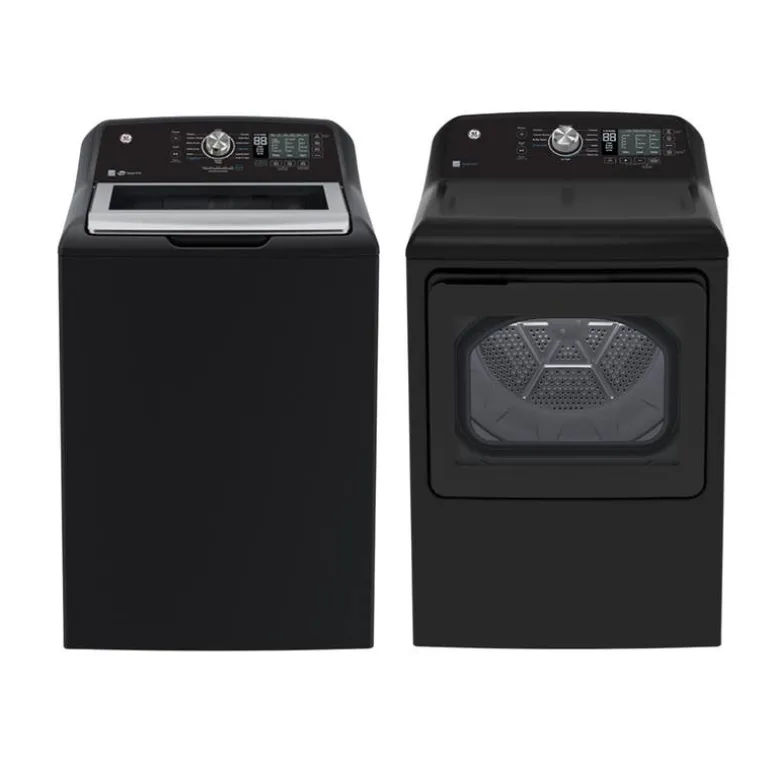 GE Washer & Dryer Kit, Black, Top-Load - GTW-GTD68