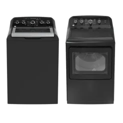 GE Washer & Dryer Kit, Black, Top-Load - GTW-GTD49
