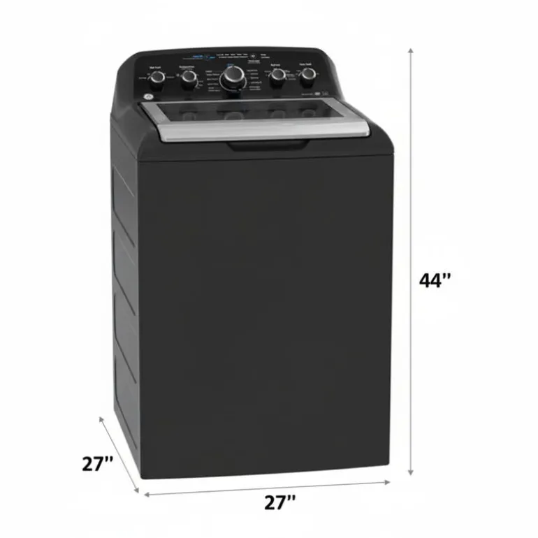 GE Washer & Dryer Kit, Black, Top-Load - GTW-GTD49