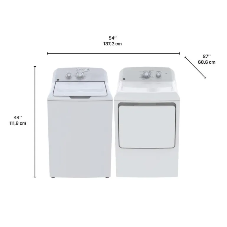 GE Washer & Dryer Kit, White, Top-Load - GTW-GTD32