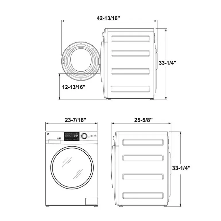 GE Washers Front-Load White 24'' - GFW148SSMWW