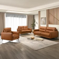 Genuine Full Leather Loveseat