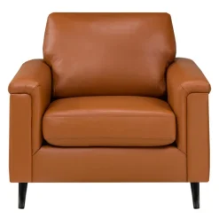 Genuine Leather Armchair - Cognac