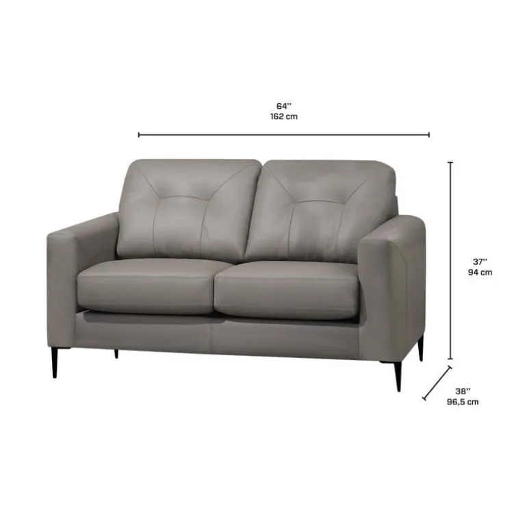 Genuine Leather Loveseat
