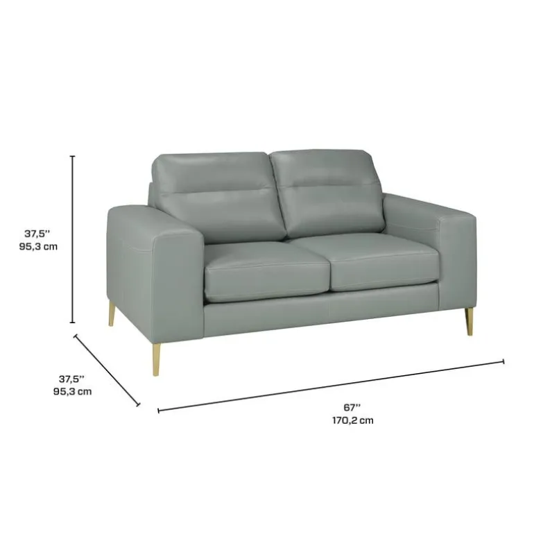 Genuine Leather Loveseat