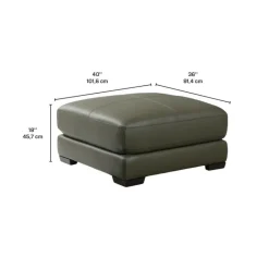Genuine Leather Ottoman