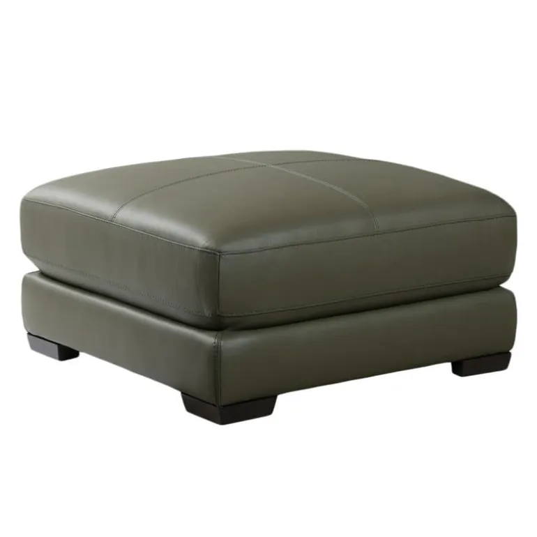 Genuine Leather Ottoman