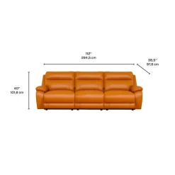 Genuine Leather Power Modular Reclining Sofa - 3 pcs