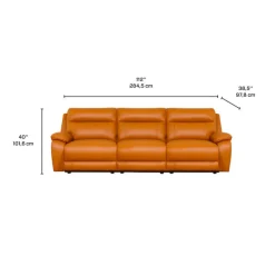 Genuine Leather Power Modular Reclining Sofa - 3 pcs
