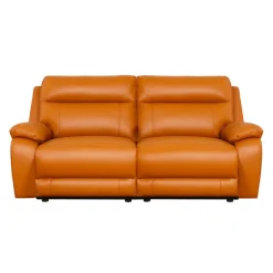 Genuine Leather Power Modular Reclining Loveseat - 2 pcs