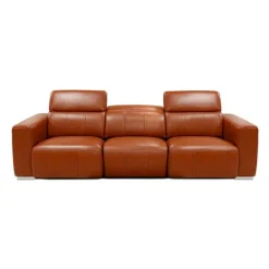 Genuine Leather Power Modular Reclining Sofa with Adjustable Headrests – 3 pcs