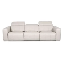 Genuine Leather Power Modular Reclining Sofa with Adjustable Headrests – 3 pcs