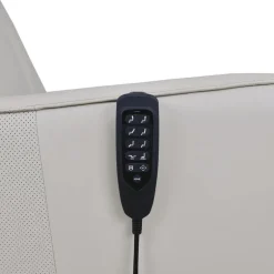 Genuine Leather Power Recliner and Swivel Chair with 4 Motors, Massage, Built-In Speakers, and LED Lighting