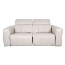 Genuine Leather Power Reclining Modular Loveseat with Adjustable Headrests – 2 pcs