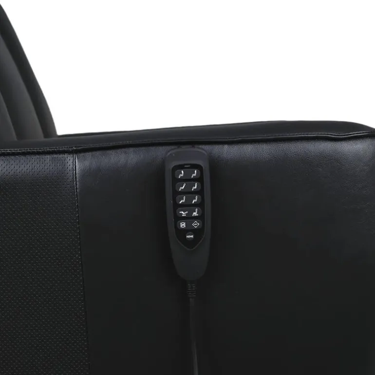 Genuine Leather Power Recliner and Swivel Chair with 4 Motors, Massage, Built-In Speakers, and LED Lighting