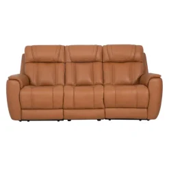 Genuine Leather Power Reclining Modular Sofa with Adjustable Headrests and a Fold-Down Seat - 3 pcs