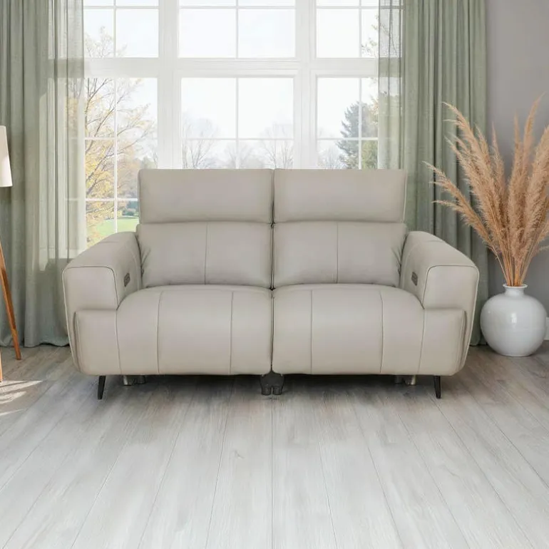 Genuine Leather Power Reclining Loveseat