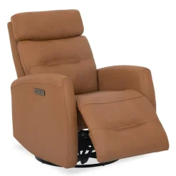 Genuine Leather Power Recliner - Tan