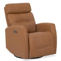 Genuine Leather Power Recliner - Tan