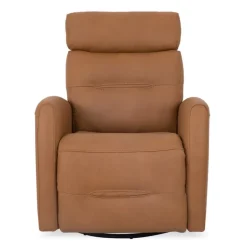 Genuine Leather Power Recliner - Tan
