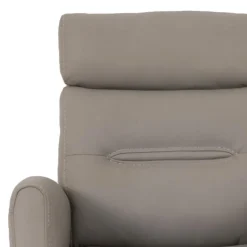 Genuine Leather Power Recliner - Grey