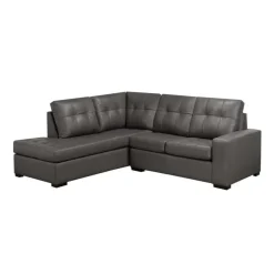 Genuine Leather Sectional - Left-Side Chaise